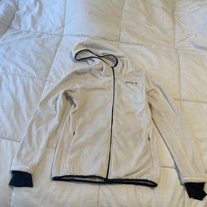Merrell white soft hooded zipped sweater-medium
